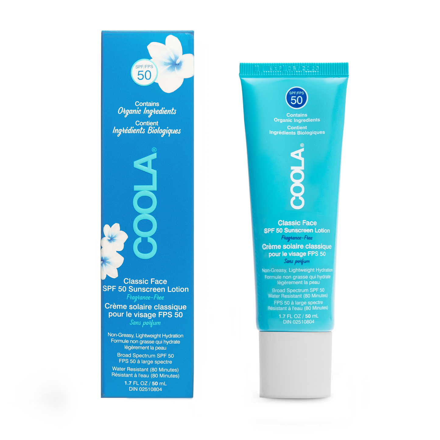 Crème solaire pour le visage FPS 50 - sans fragrance
